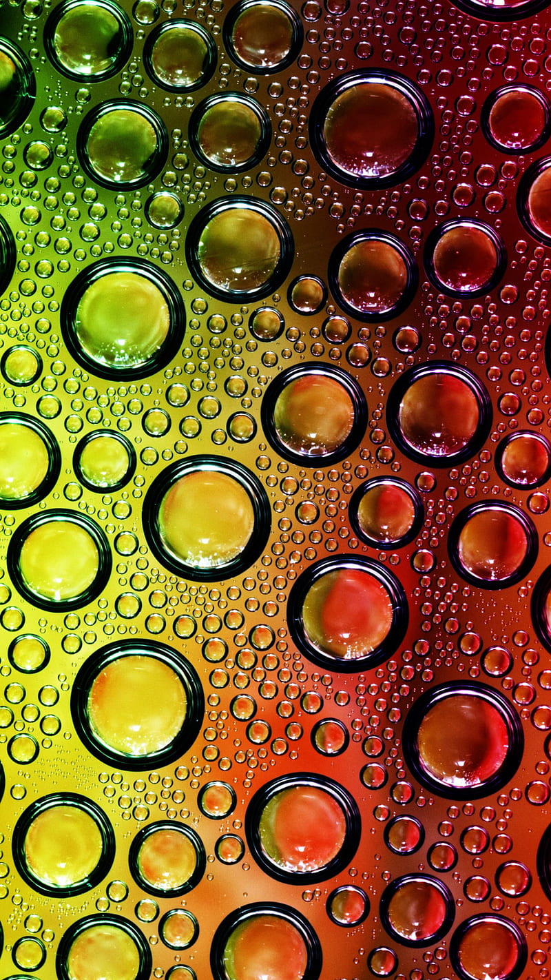 Waterdrops, abstract, colorful, water drops, HD phone wallpaper