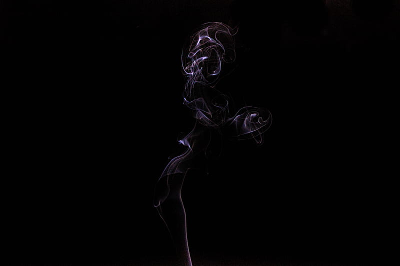 smoke, black, background, HD wallpaper