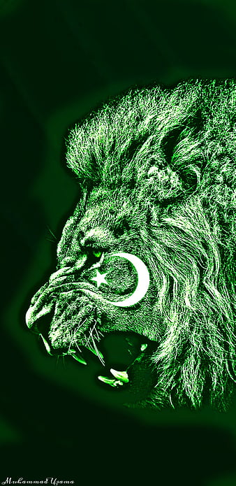 green pakistani lion