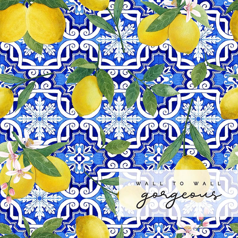 Lemon Fruit Yellow Wallpaper - Etsy