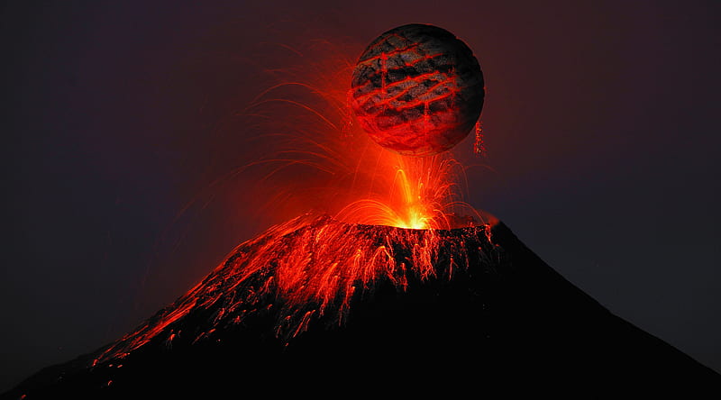 Volcano Ultra, Aero, Creative, Volcano, Fire, Lava, Eruption, HD wallpaper