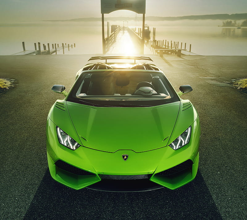 Lamborghini, green, italy, supercar, HD wallpaper