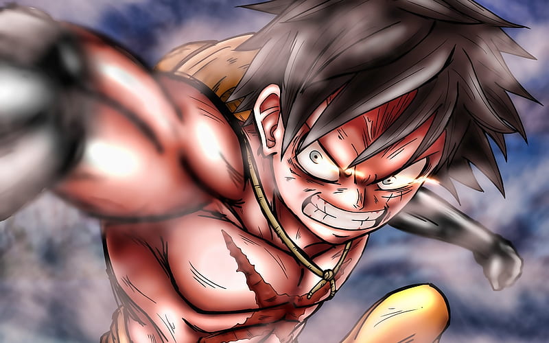 Download Fierce Monkey D Luffy Wallpaper