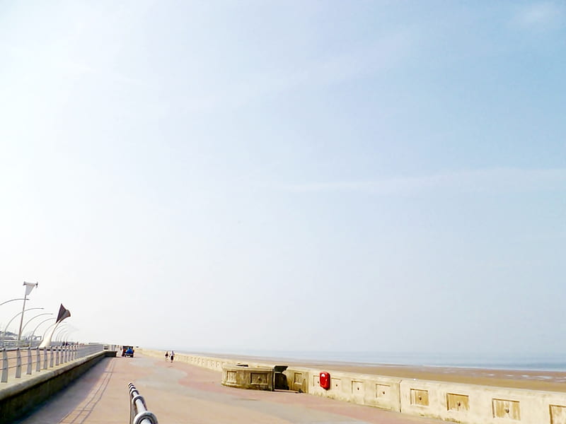 Blackpool Seafront, sun, blackpool, sky, sea, seafront, beach, sand, promenade, walk, HD wallpaper
