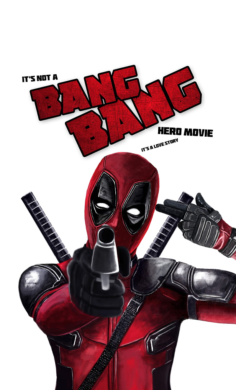 Deadpool , dead, pool, marvel, movies, red, bang, HD phone wallpaper