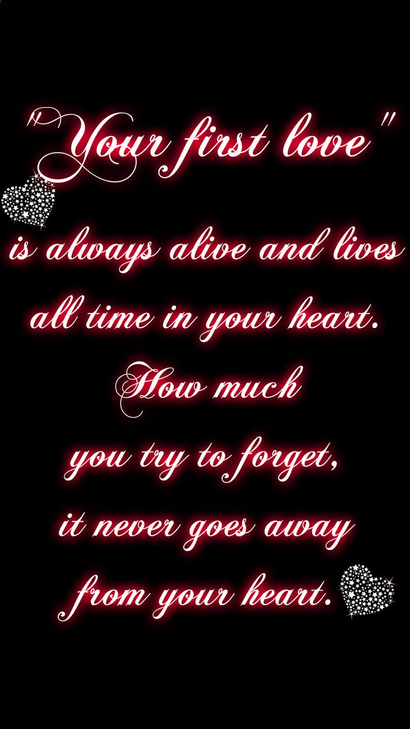 First love, heart, hurts, life, quote, saying, true, HD phone wallpaper