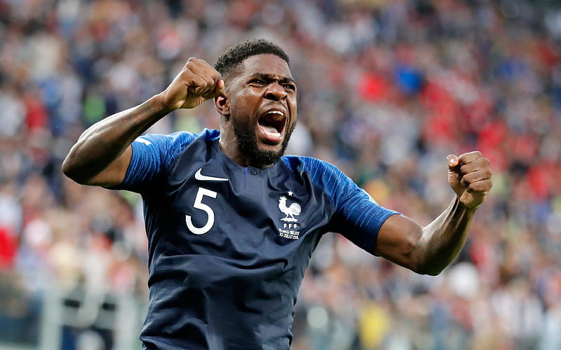 Samuel Umtiti France national football team, portrait, face, French footballer, young talented football player, HD wallpaper