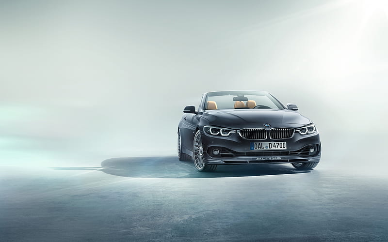BMW 4-Series Alpina, B4 Biturbo, Cabriolet, 2017, Tuning, convertible BMW M4, front view, German cars, BMW, HD wallpaper