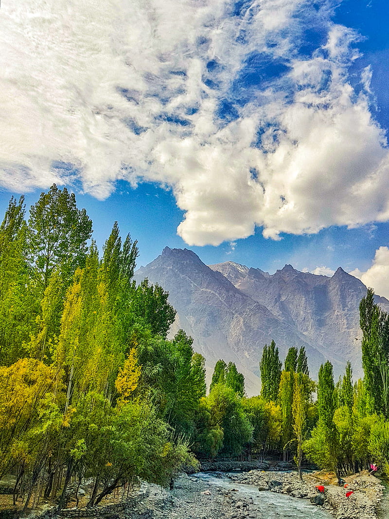 Skardu-Pakistan, mountains, natural, waterfall, HD phone wallpaper