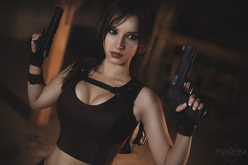 Lara Croft Cosplay, lara-croft, girls, cosplay, artist, HD wallpaper