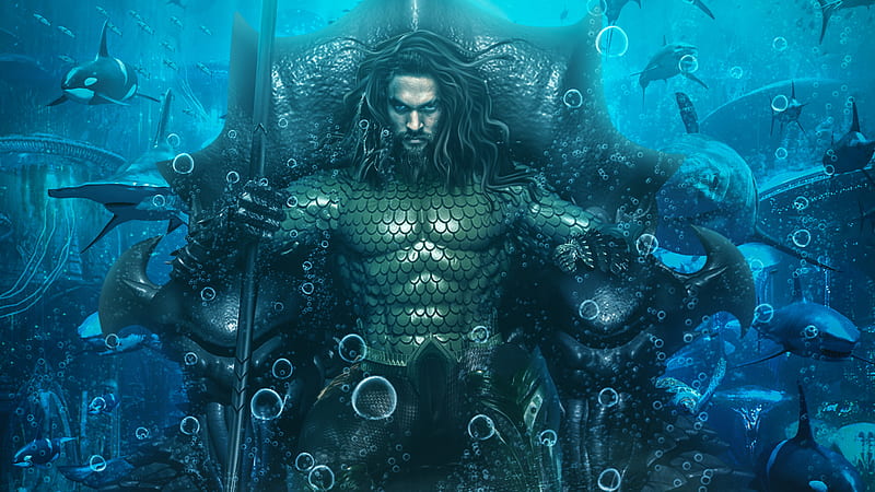 Aquaman Underwater, aquaman-movie, aquaman, behance, artist, artwork, , jason-momoa, HD wallpaper