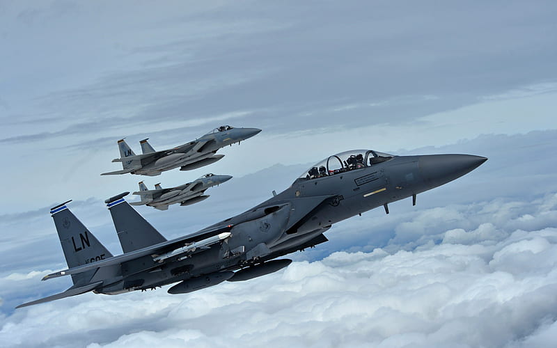 McDonnell Douglas F-15E Strike Eagle, American fighter, military aviation, F-15C Eagle, HD wallpaper