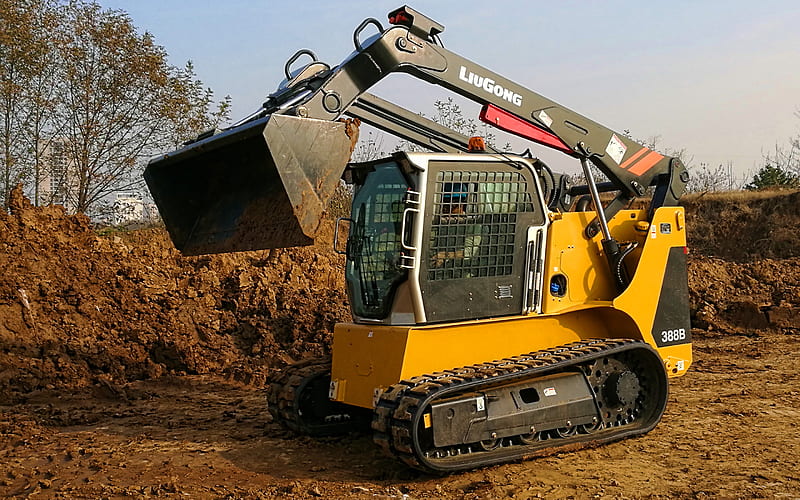 LiuGong 388B CTL, track loader, 2020 excavators, construction machinery, excavator in career, special equipment, construction equipment, LiuGong, R, HD wallpaper