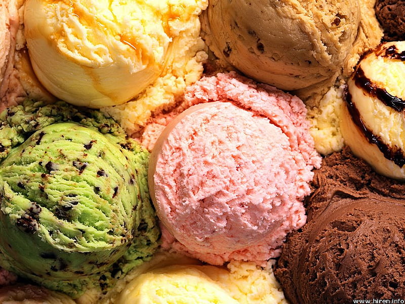 Yummy Icecream, flavours, scoops, icecream, dessert, HD wallpaper