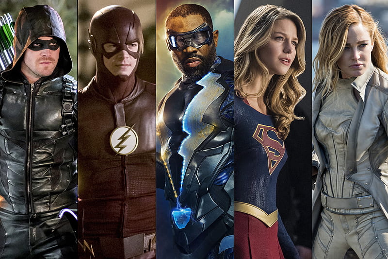 Cw Superheroes 2018, black-lightning, tv-shows, arrow, flash, supergirl, sara-lance, HD wallpaper