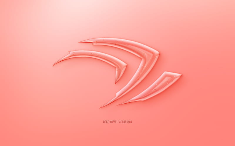 Nvidia Claw 3D logo, Red background, Red Nvidia Claw jelly logo, Nvidia Claw emblem, Nvidia, creative 3D art, NVIDIA GeForce Claw, HD wallpaper