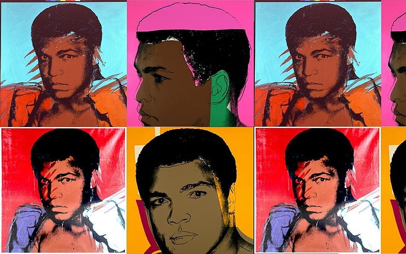Warhol Mohammed Ali, art, andy, warhol, sixties, boxing, mohammed ali, pop art, HD wallpaper