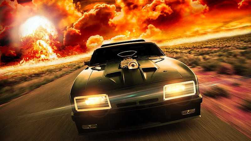 ford falcon pursuit special, mad max, explosion, Movies, HD wallpaper