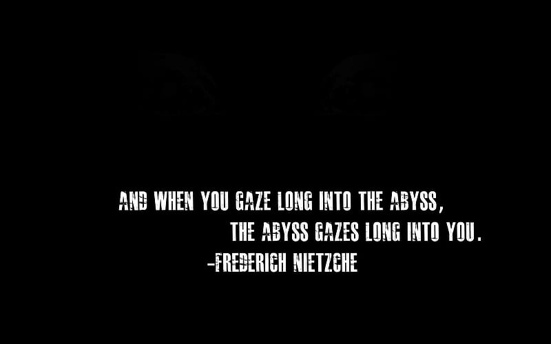Qoute - The Abyss, qoute, abyss, HD wallpaper