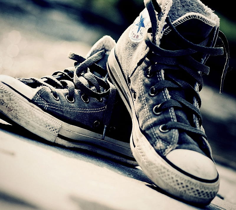 Old Converse, boots, cool, lace, new, shoe lace, shoes, HD wallpaper