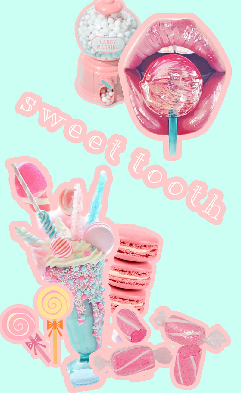Sweet tooth, aesthetic, blue, candy, cute, gum ball, gumball, kawaii, pink, HD phone wallpaper