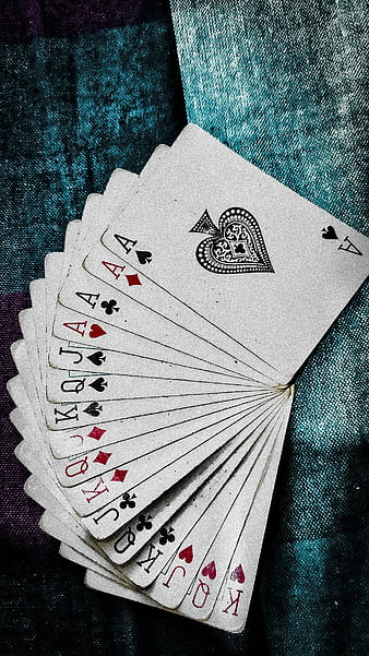 Poker Hand Straight King Queen Jack Ten Nine Stationery Cards by  digital2real