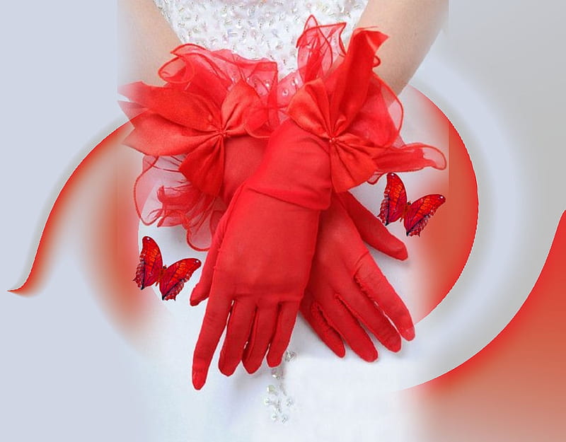 Vintage Tulle Fingertip Gloves, Milanoo, women are special, album, all things red, grandma gingerbread, HD wallpaper