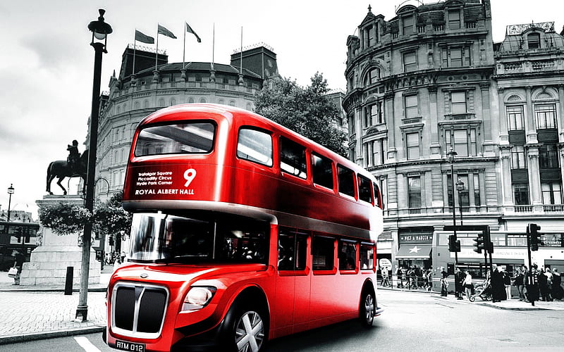 Red London Bus, Cities, London, Red, Red Bus, Bus, London Bus, City, HD wallpaper