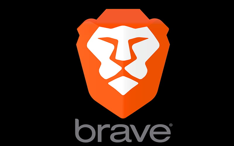 Brave browser, black, Brave, browser, lion, HD wallpaper
