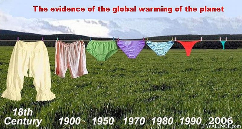 Evidence of Global Warming, humor, underwear, years, global warming, evidence, HD wallpaper