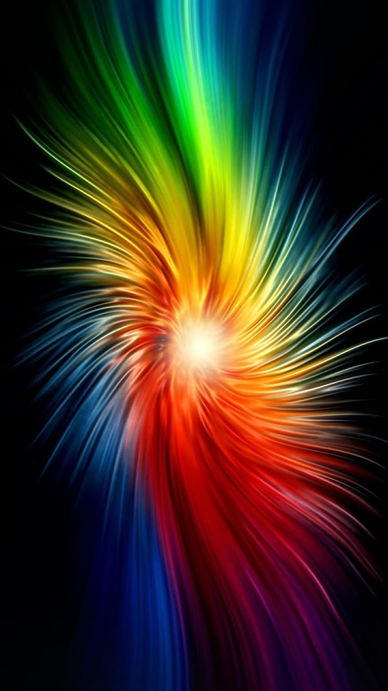 Rainbow black hole, colors, colour, colours, cool, explosion, rainbows, space, HD phone wallpaper