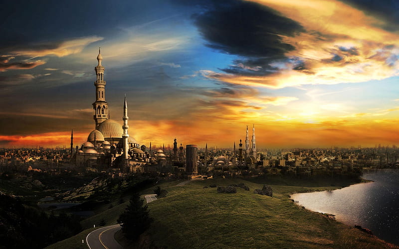 Thousand Minarets City-city graphy, HD wallpaper