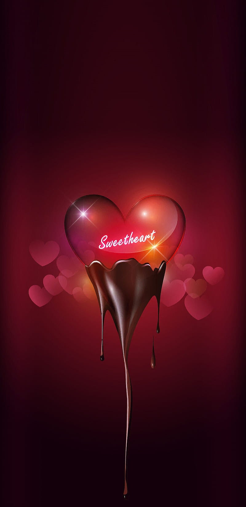 SweetHeart, chocolate, heart, hearts red, love, sweet, valentine, HD phone wallpaper