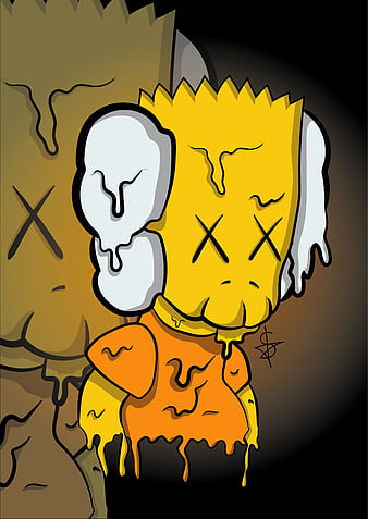 Kaws bart, granny, hype, hyped, iphone, swag, HD phone wallpaper