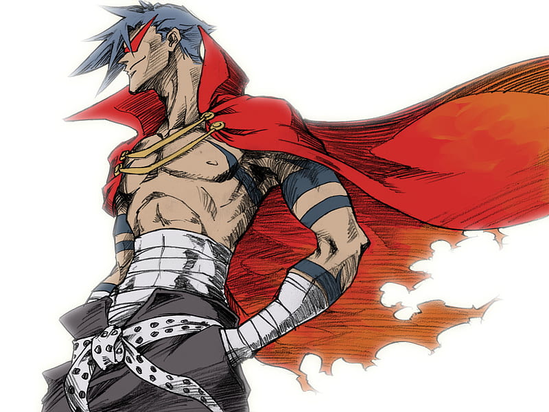 Summan impressão de qualidade masculina tengen toppa gurren lagann