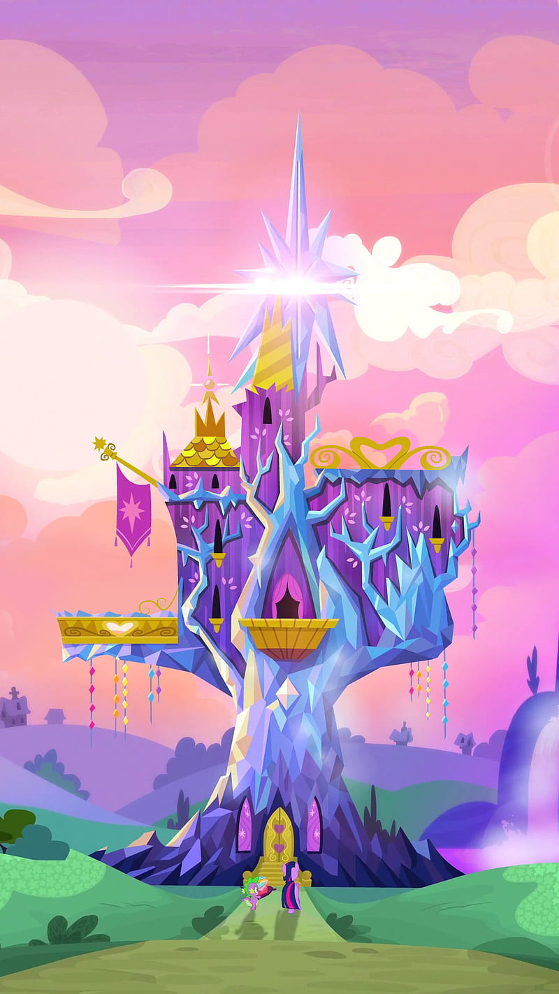 Castle of Friendship, castle, mlp, my little pony, princess, twilight sparkle, HD phone wallpaper