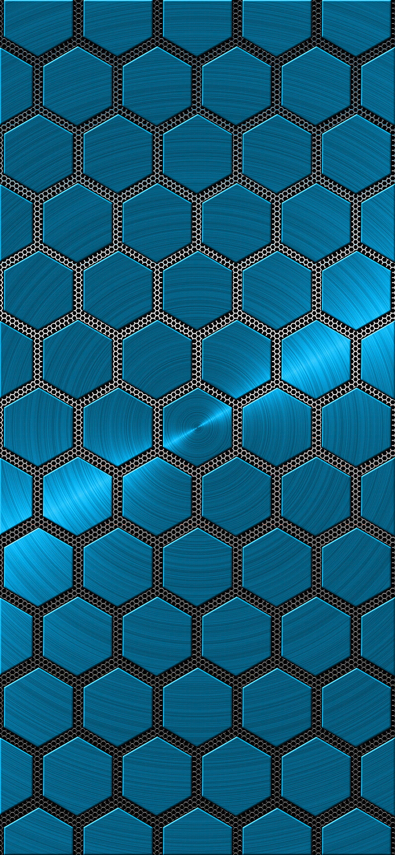 Blue Poly w Mesh BG, 3mcsnetwork, polygon, x3mcx, metal, pattern, hexagon, shiny, HD phone wallpaper