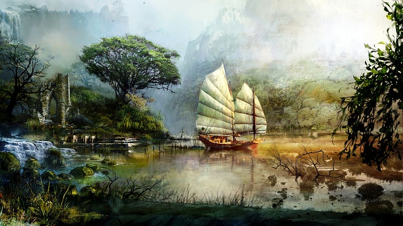Ship, Video Game, Guild Wars 2, Guild Wars, Concept Art, HD wallpaper