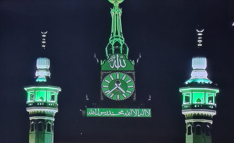Mecca, makkah, Islamic, clock, clock tower, HD wallpaper