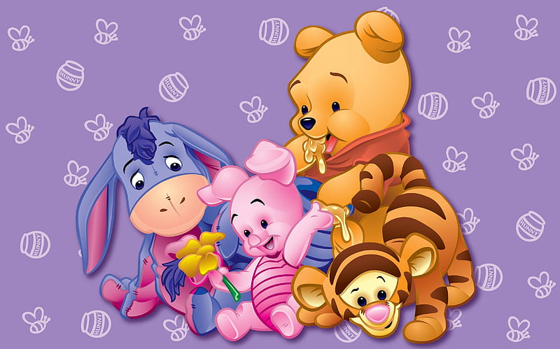 winnie the pooh, winnie, pooh, tigger, eehhaw, piglet, HD wallpaper