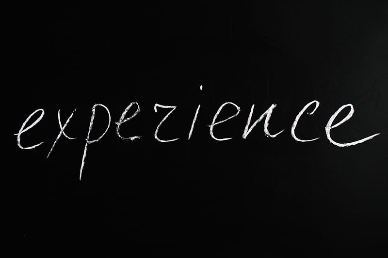 Experience Lettering Text on Black Background, HD wallpaper