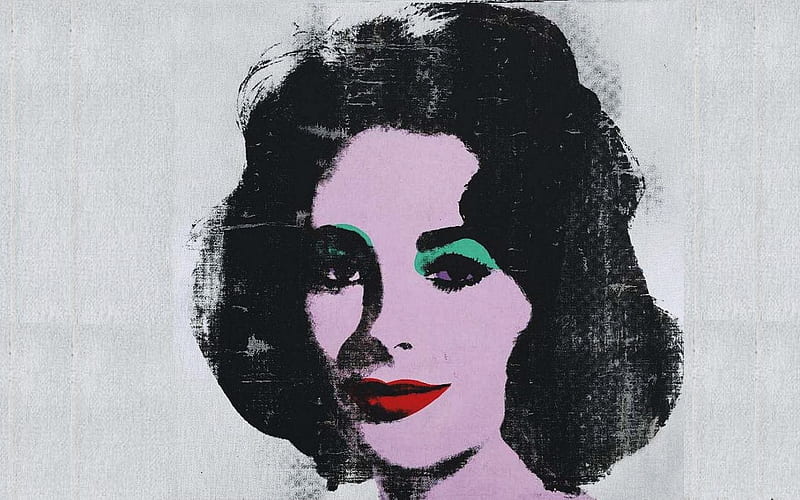 Warhol Liz Taylor 1, art, andy, warhol, sixties, liz taylor, pop art, HD wallpaper