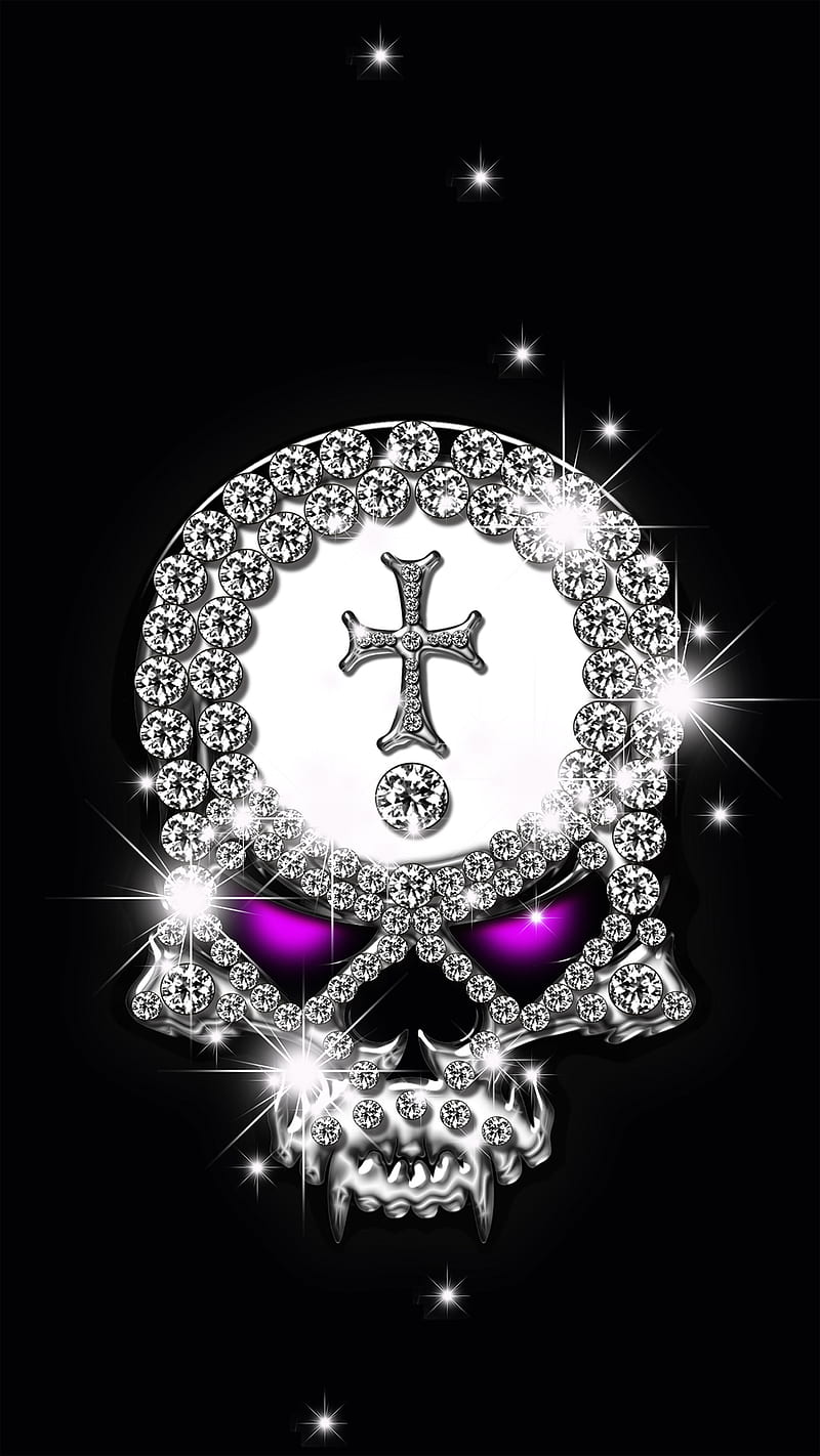 Goth Bling Skull, Fenrir, HD phone wallpaper | Peakpx