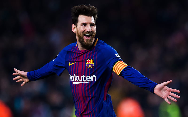 Lionel Messi, football stars, goal, FC Barcelona, joy, La Liga, Spain, Barca, Messi, Barcelona, soccer, Leo Messi, HD wallpaper