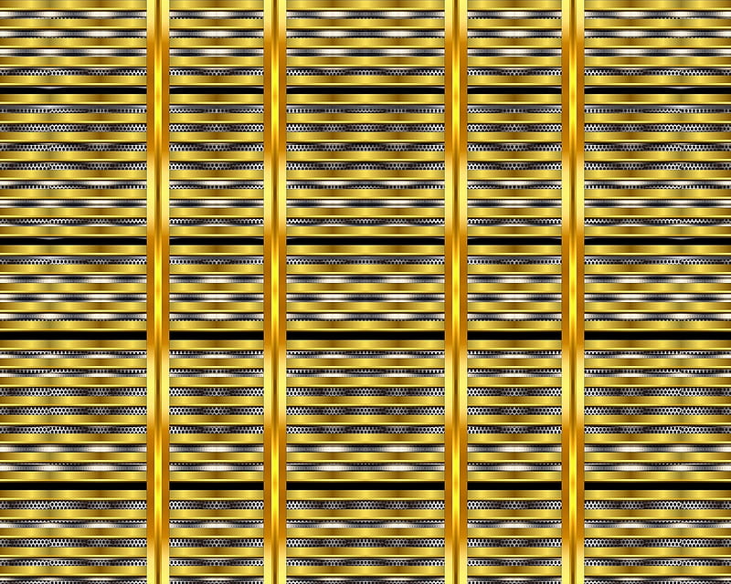 Gold Ribs, metal, theme, HD wallpaper