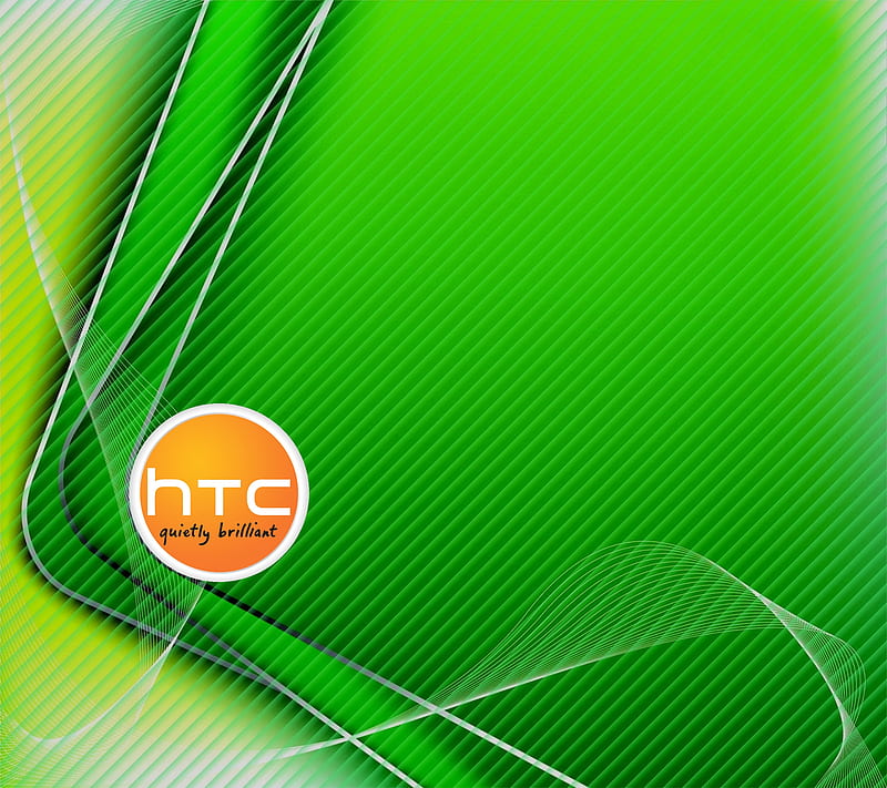 Htc, 3d , green, logo, HD wallpaper