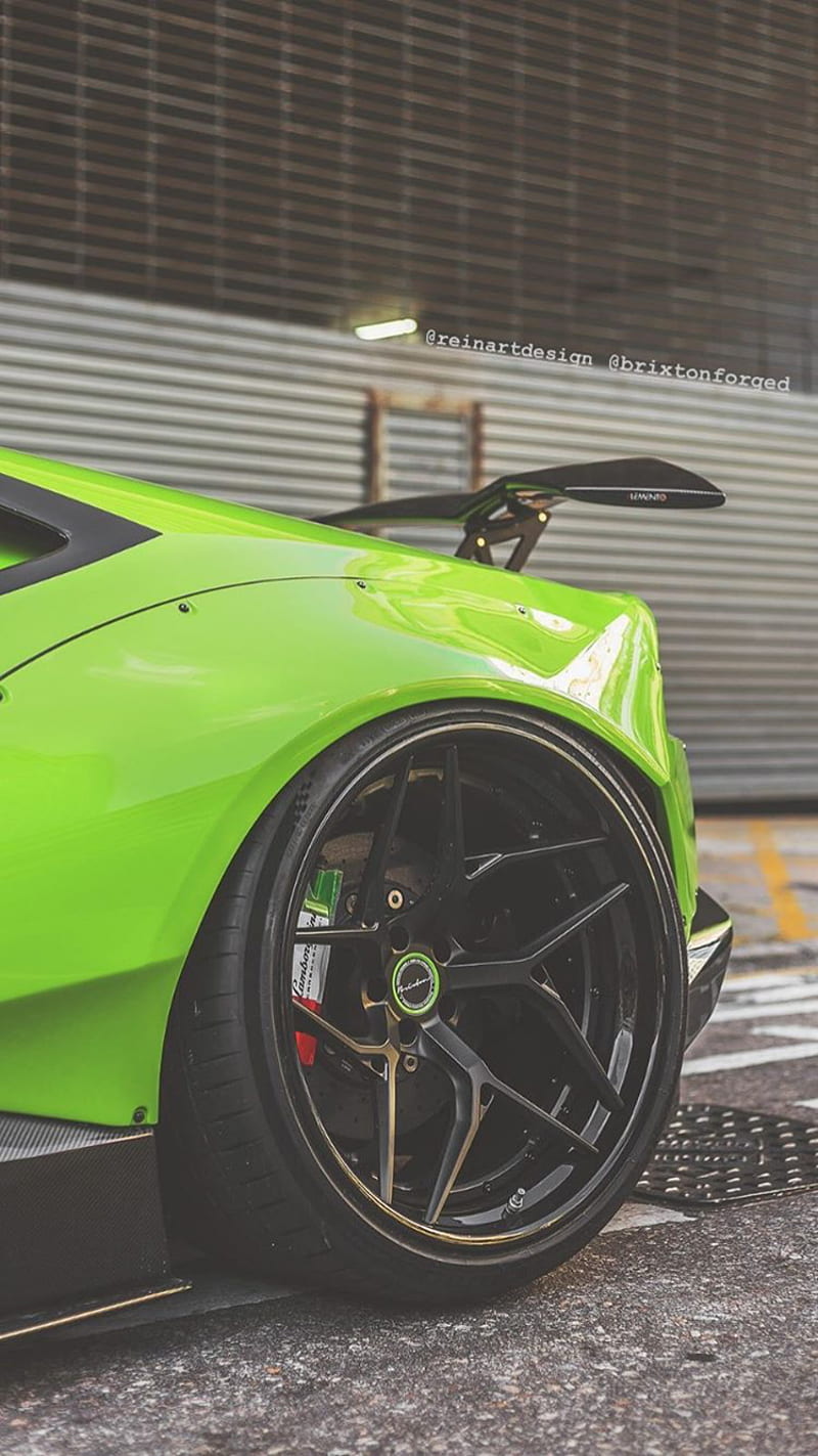 Lamborghini widebody, coche, carros, guay, verde, modificado, deporte,  supersport, Fondo de pantalla de teléfono HD | Peakpx