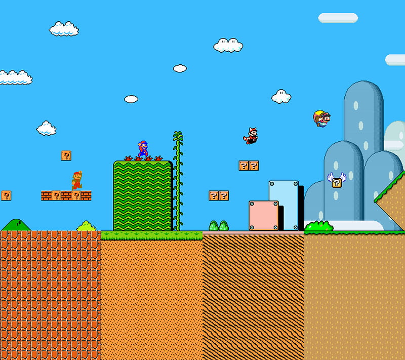 Mario Evolved, nes, nintendo, smb, smw, snes, super mario, HD wallpaper