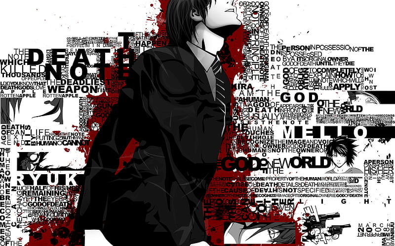 Death Note, shinigami, anime, light yagami, white, kira, HD wallpaper