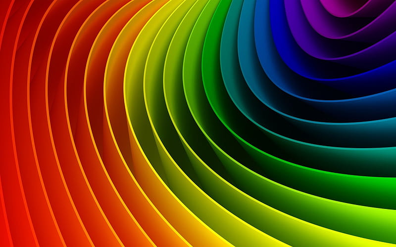 Abstract rainbow, colors, rainbow, waves, abstract, HD wallpaper | Peakpx